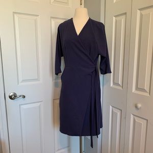 Topshop navy wrap dress